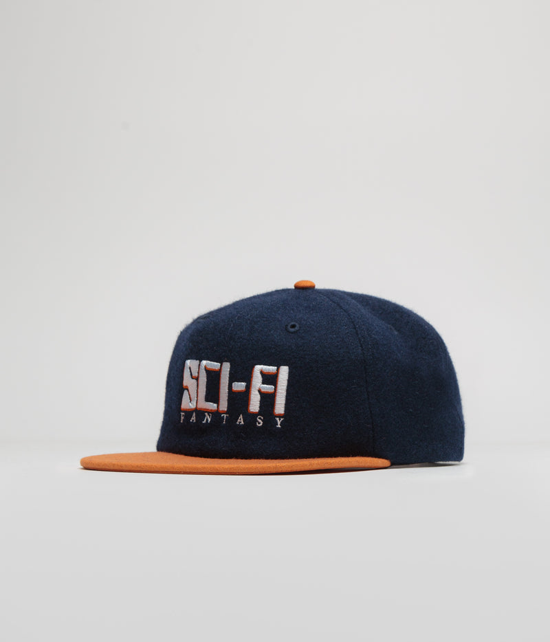 Sci-Fi Fantasy Display Cap in Navy and Orange