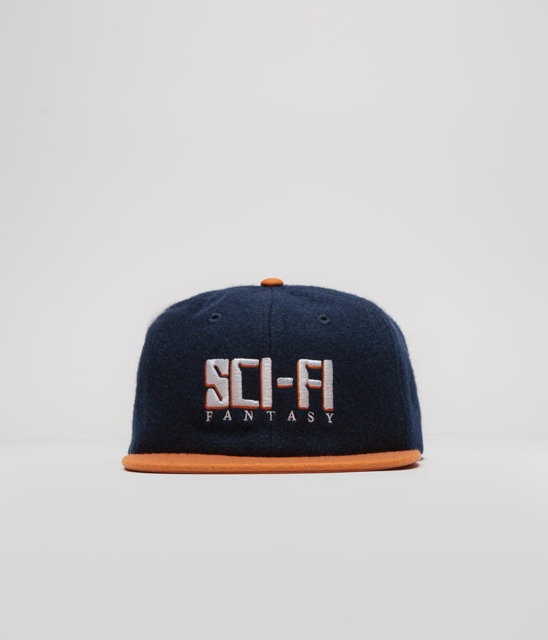 Sci-Fi Fantasy Display Cap in Navy and Orange