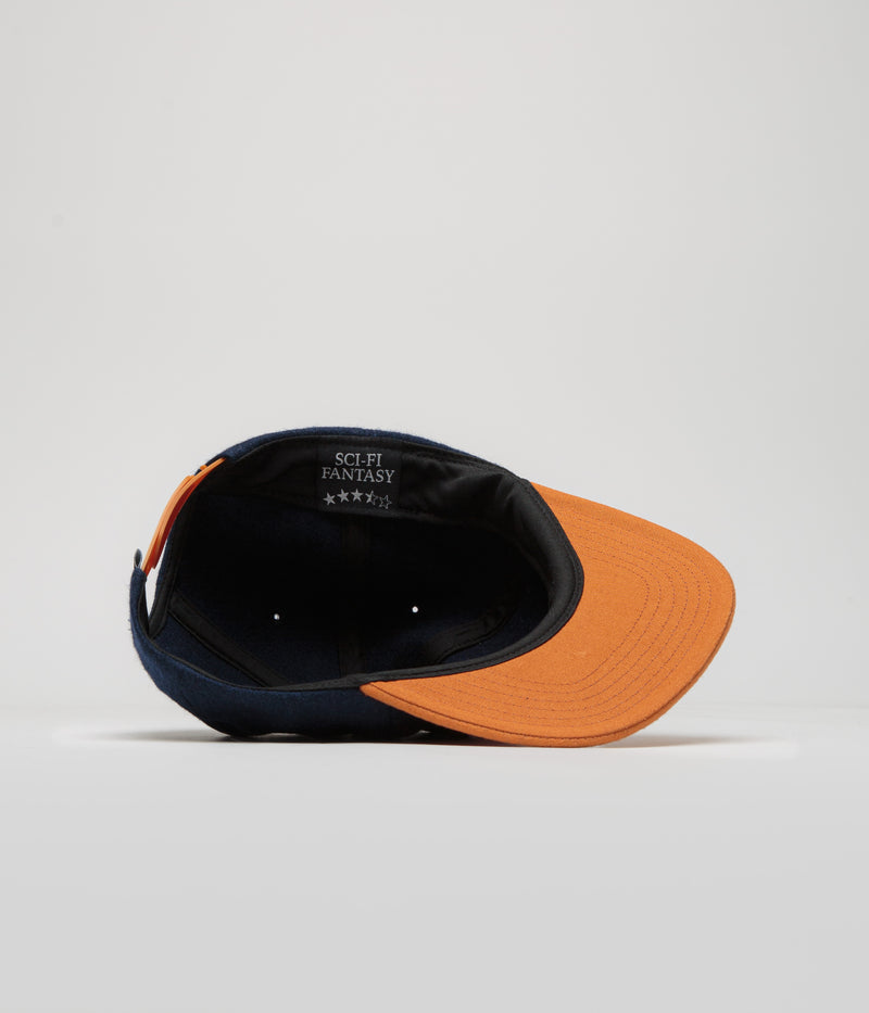 Sci-Fi Fantasy Display Cap in Navy and Orange
