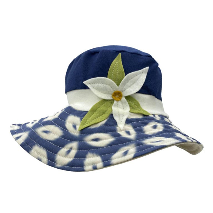 Seaside Organic Cotton Stretch Fit Sun Hat - Flipside Hats Wide Brim Hat Flipside Hats H017-001 Navy