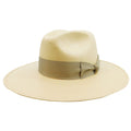 Senna Handwoven Shantung Flat Brim Hat - Biltmore USA Safari Hat Biltmore Hats BS344SENA34SM Natural Small  (55 cm)
