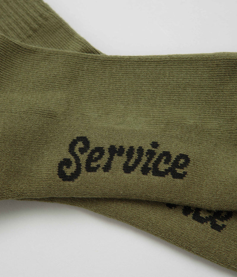 Service Works Salt + Pepper Socks in Olive