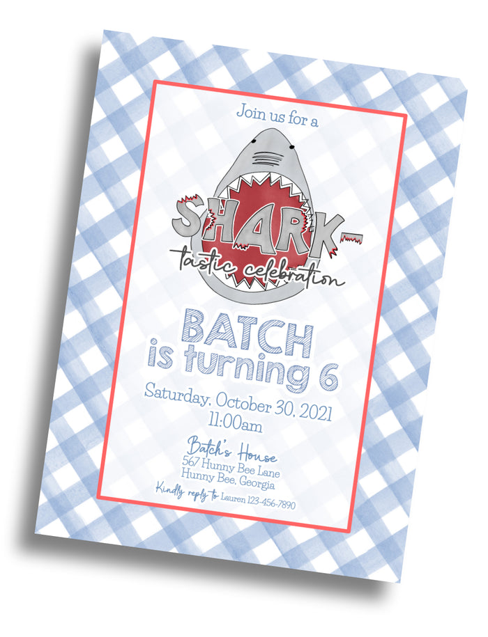 Shark-tastic Birthday Invitation