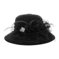 Sheer Ribbon Cloche Style Organza Hat Dress Hat Something Special LA htb2086BK Black