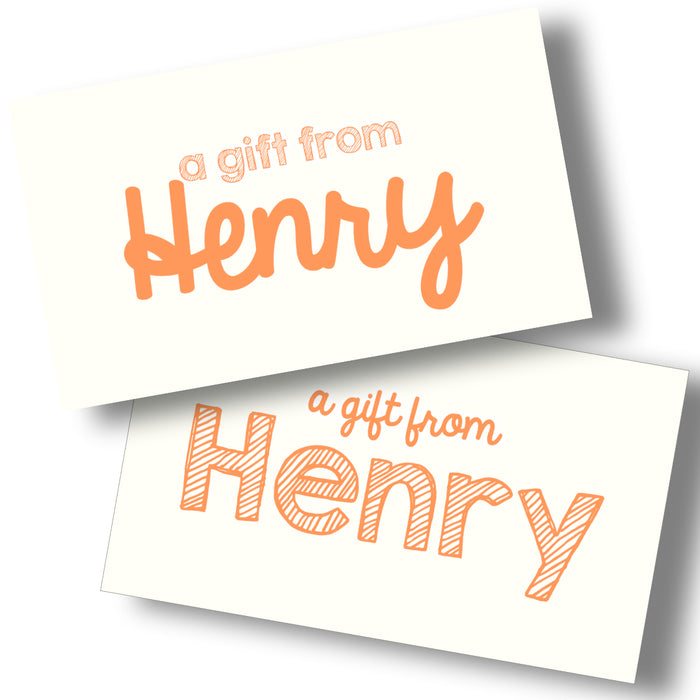 Simple & Sweet Gift Tag - Orange