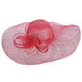 Sinamay Capeline Hat with Metallic Accent - Scala Hats Dress Hat Scala Hats ld50fc Fuchsia