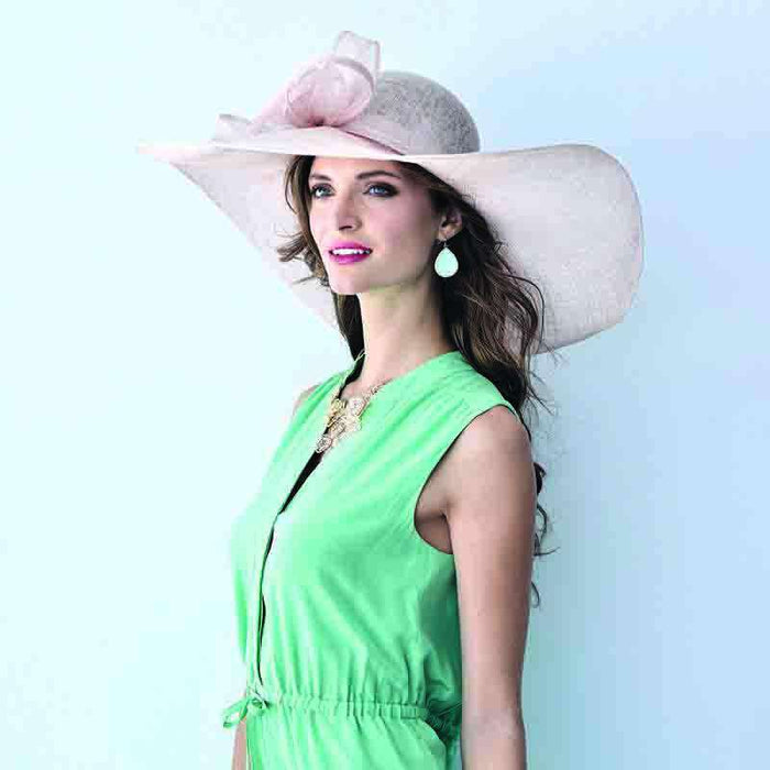 Sinamay Capeline Hat with Metallic Accent - Scala Hats Dress Hat Scala Hats