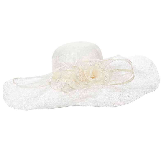 Sinamay Capeline Hat with Metallic Accent - Scala Hats Dress Hat Scala Hats