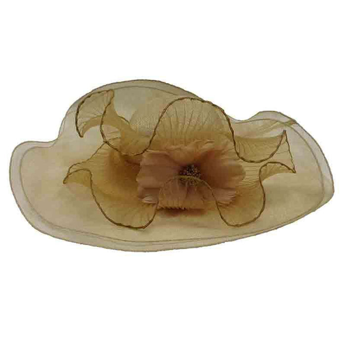 Sinamay Derby Hat with Pleated Mesh and Feather Accent Dress Hat Something Special Hat