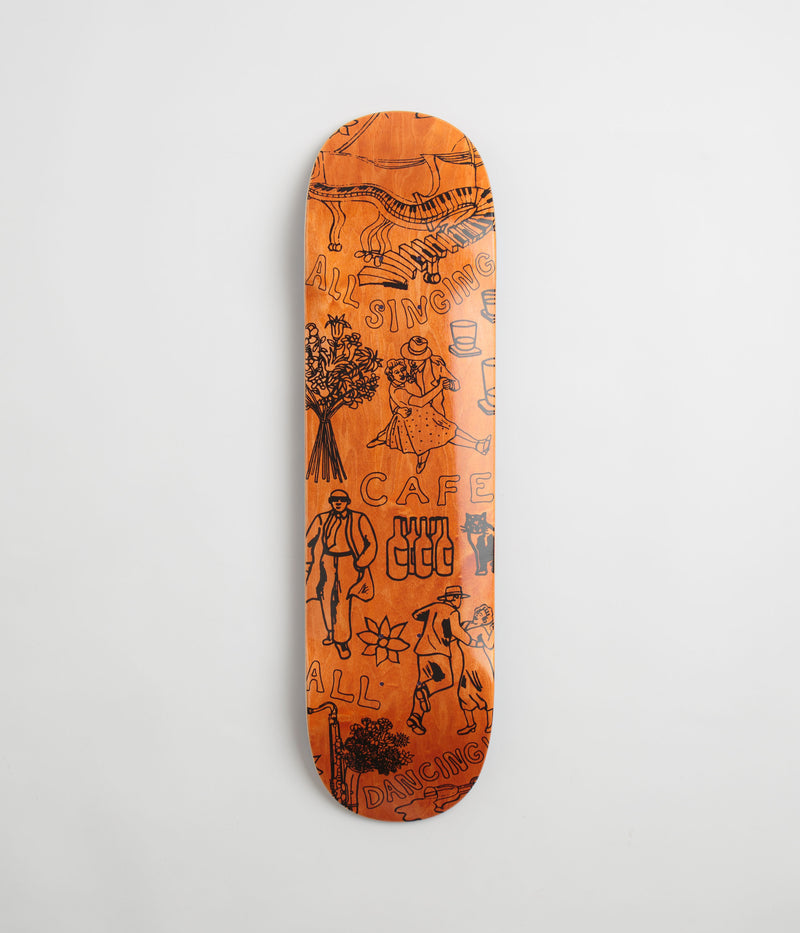 Skateboard Cafe Gaurab Sketches C2 Shape Deck in Orange and 8.25"