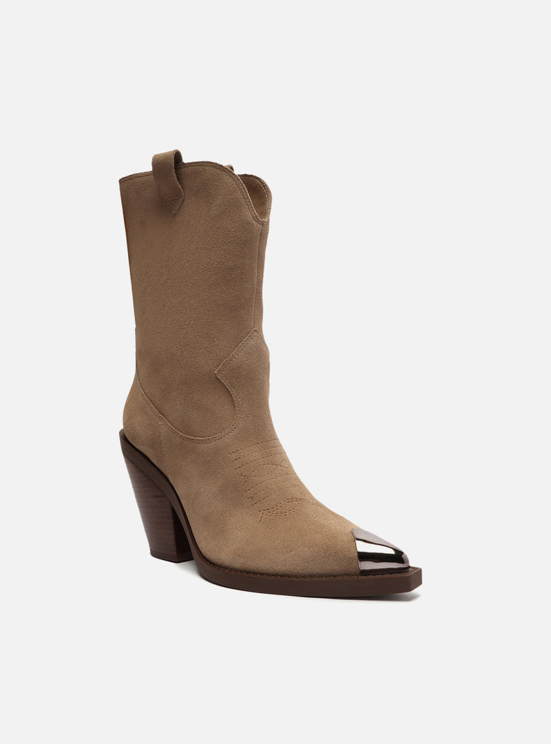 Skylar Leather Block Boot Booties FALL 23