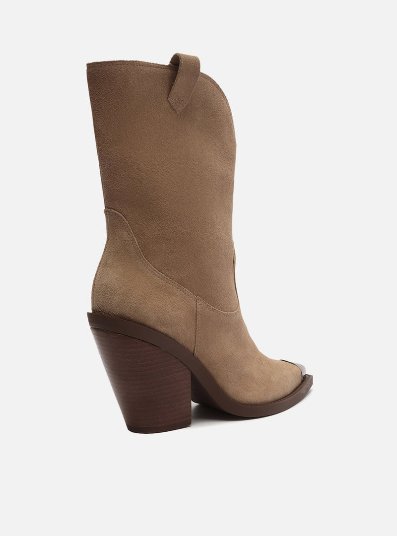 Skylar Leather Block Boot Booties FALL 23