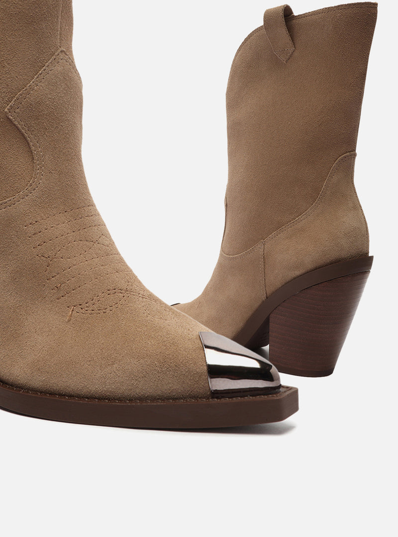 Skylar Leather Block Boot Booties FALL 23