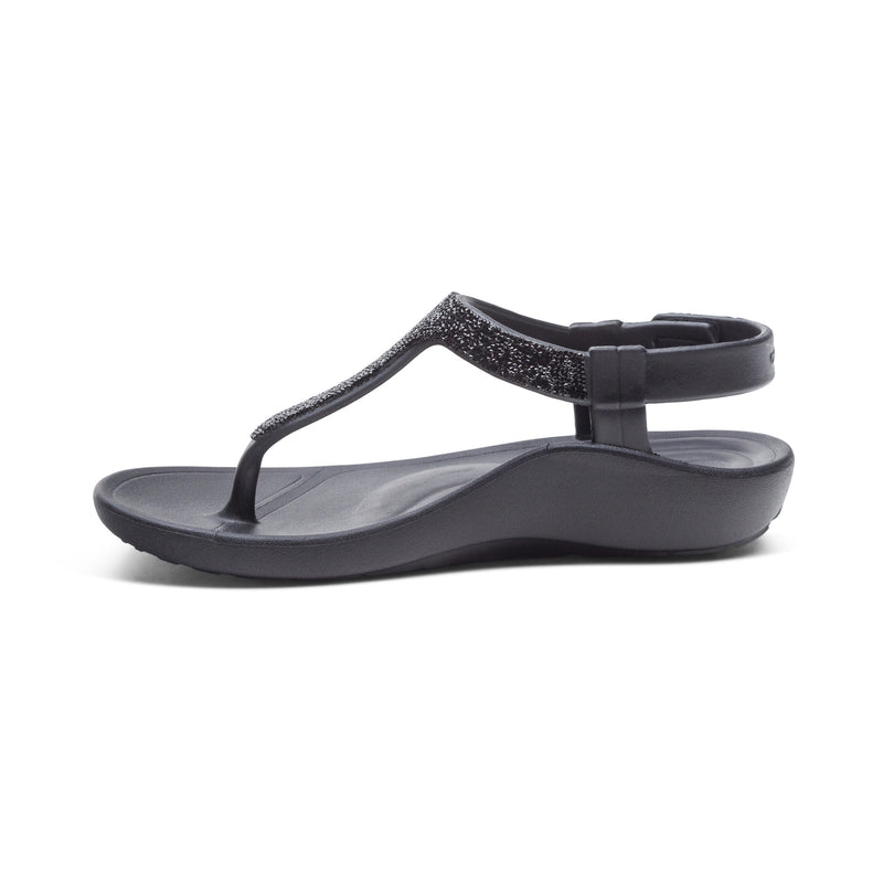 Skyler Thong Sandal #color_black embellished