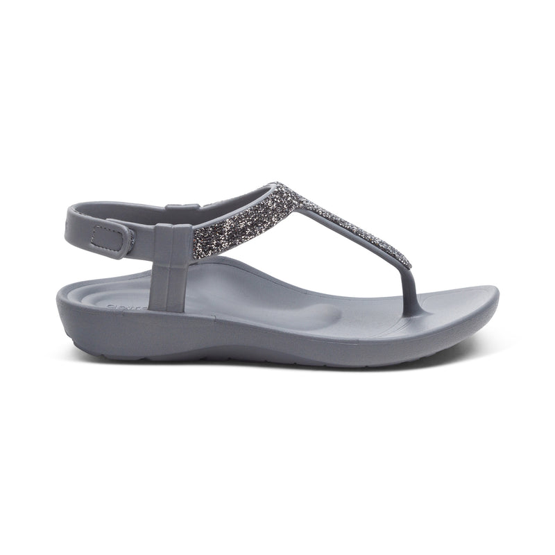 Skyler Thong Sandal #color_pewter embellished