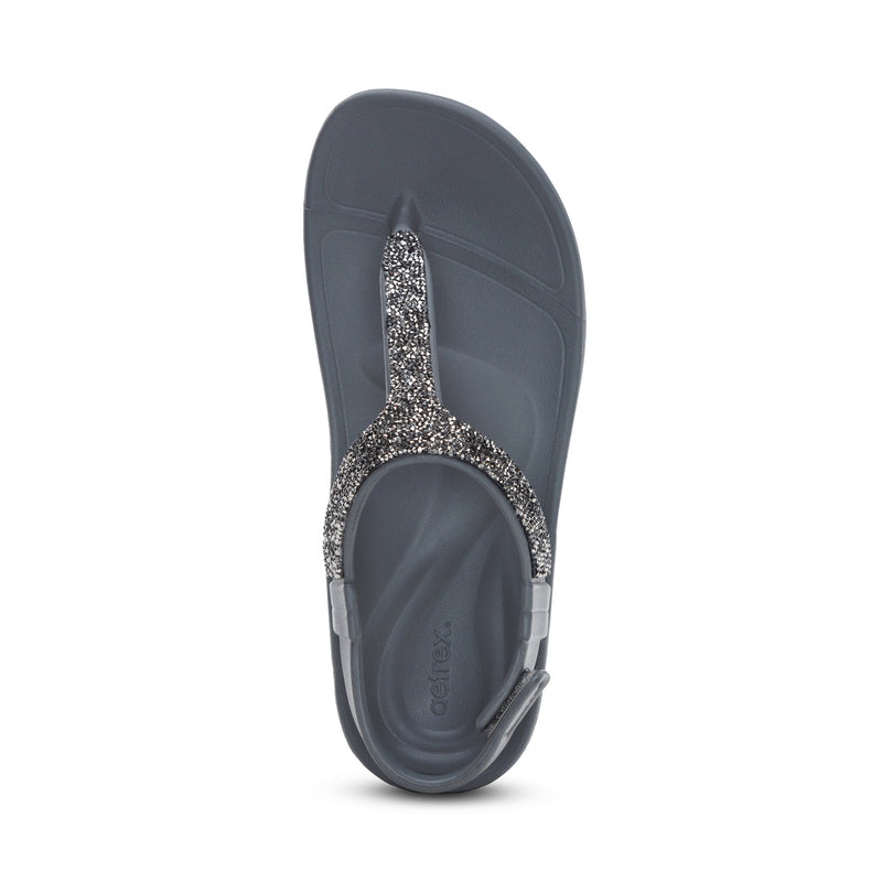 Skyler Thong Sandal #color_pewter embellished