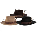Slicker Wool Felt Teardrop Fedora Hat - Biltmore Hats Fedora Hat Biltmore Hats BF1240SLIK30SM Fawn Small  (55 cm)