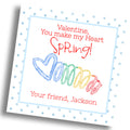 Slinky Spring Valentine Card - Primary Color