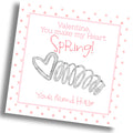 Slinky Spring Valentine Card - Silver