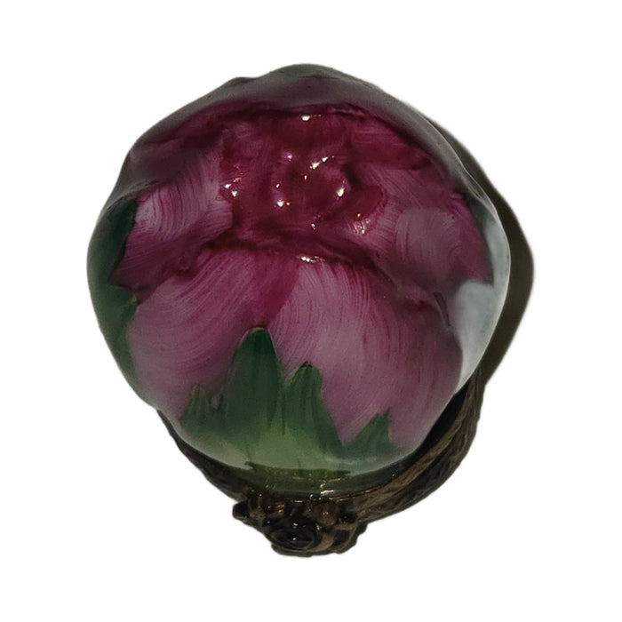 Small Rosebud on Stem Porcelain Limoges Box