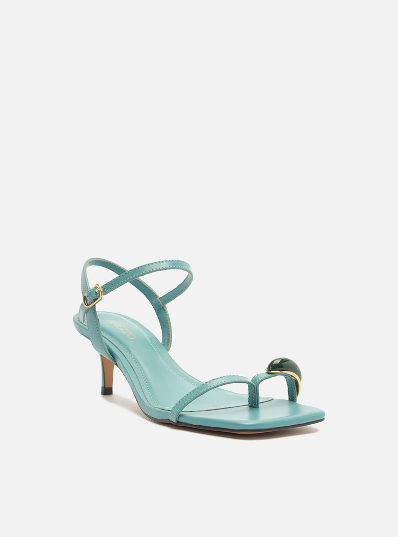 Sofia Mid Stiletto Leather Sandal Sandals U/26