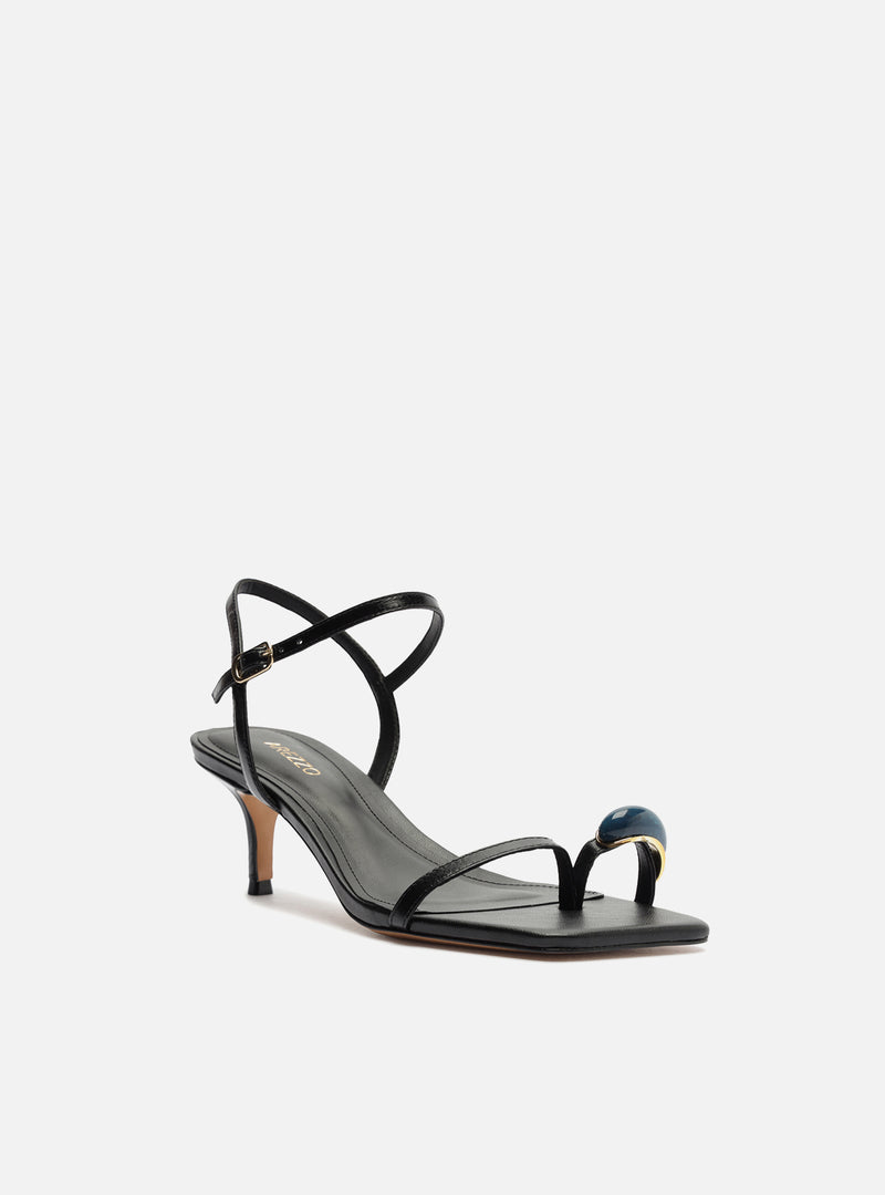 Sofia Mid Stiletto Leather Sandal Sandals U/26
