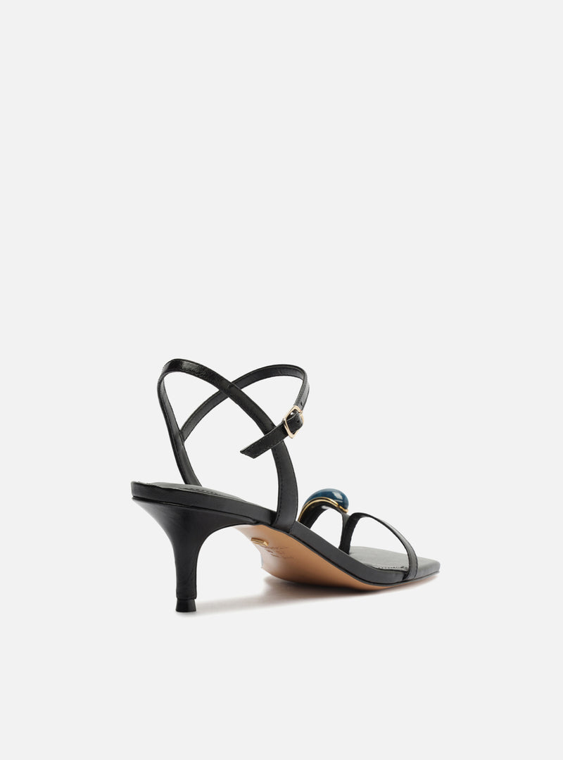 Sofia Mid Stiletto Leather Sandal Sandals U/26