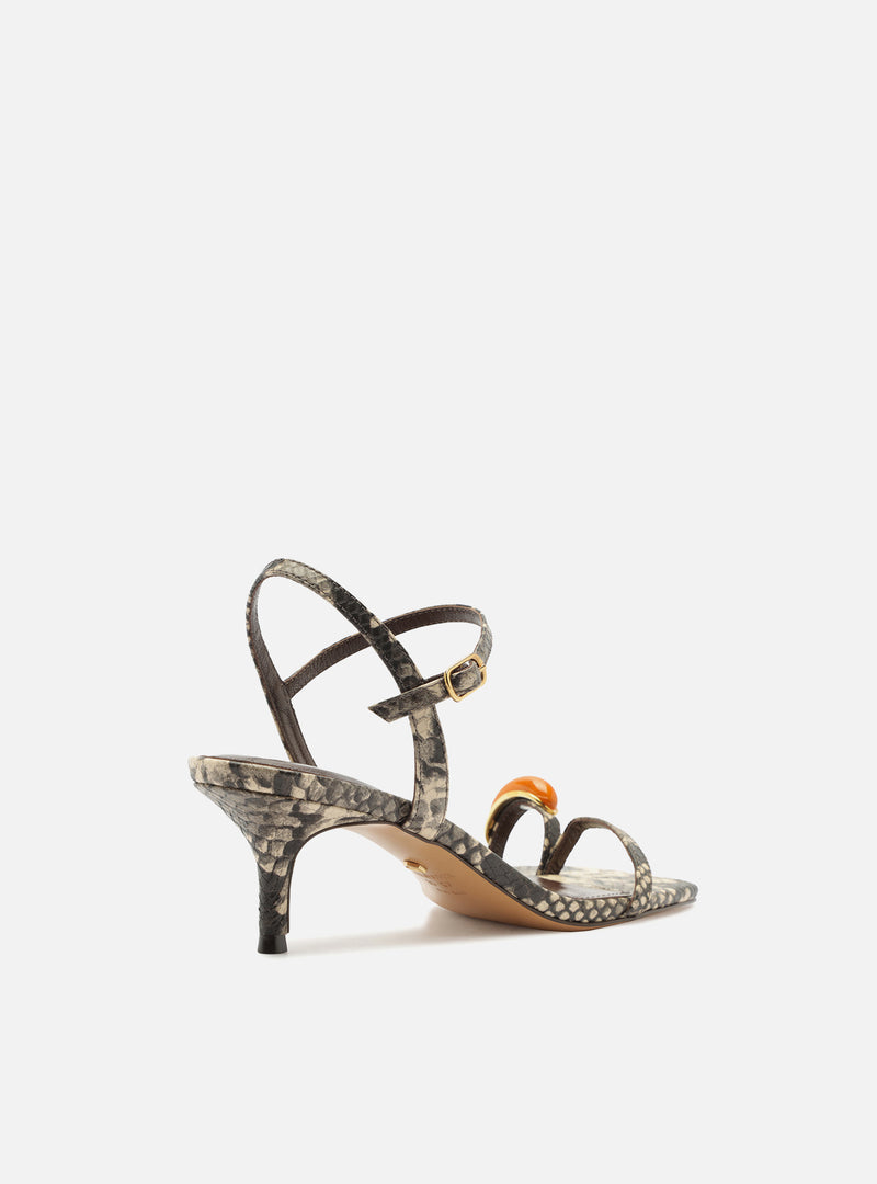 Sofia Mid Stiletto Leather Sandal Sandals U/26