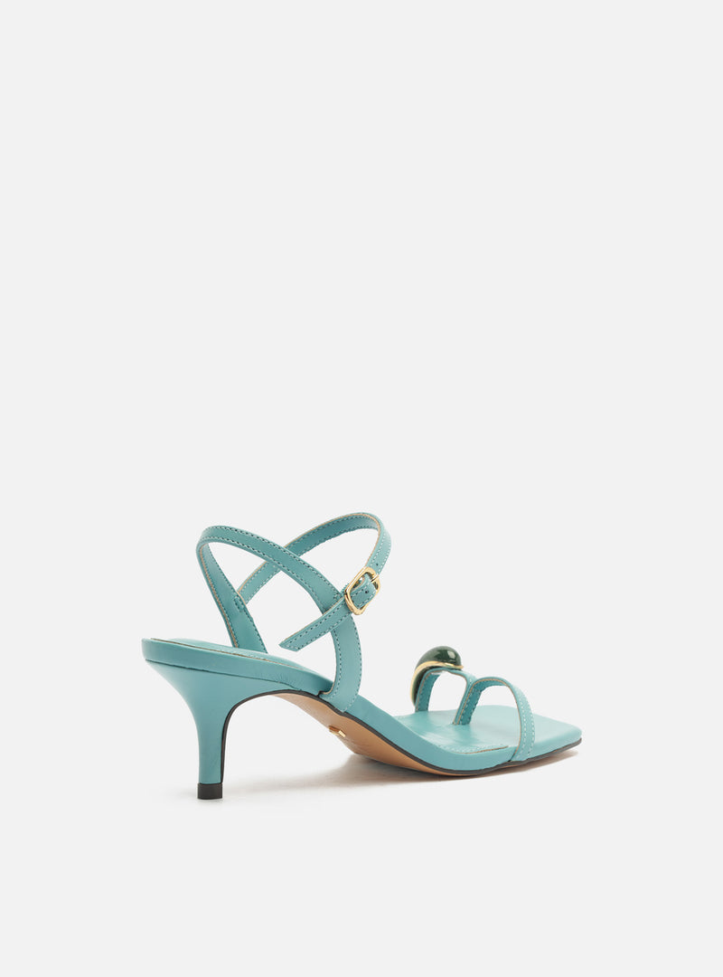 Sofia Mid Stiletto Leather Sandal Sandals U/26