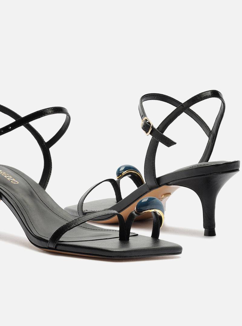Sofia Mid Stiletto Leather Sandal Sandals U/26