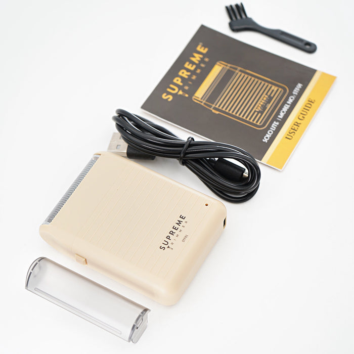 Supreme Trimmer Solo Lite Single Shaver Sand Edition with Retail Packaging
