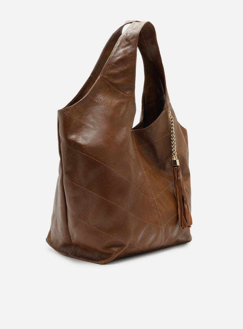 Sonya Large Leather Hobo Handbags R/26
