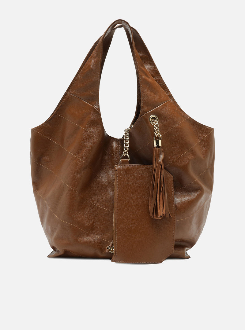 Sonya Large Leather Hobo Handbags R/26