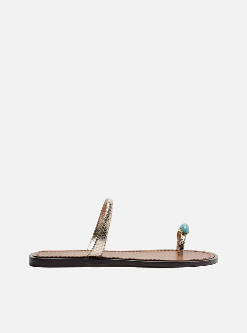 Sophie Leather Sandal Flats U/26