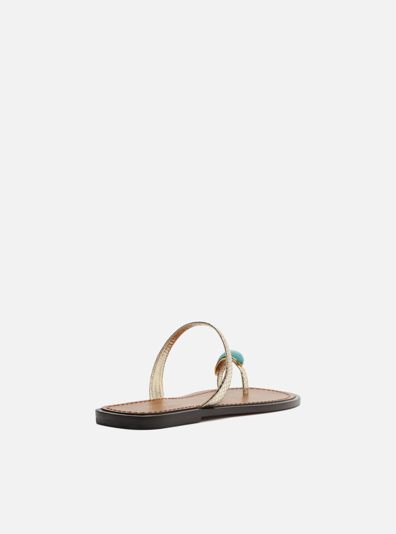 Sophie Leather Sandal Flats U/26