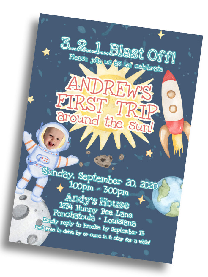Space Birthday Invitation