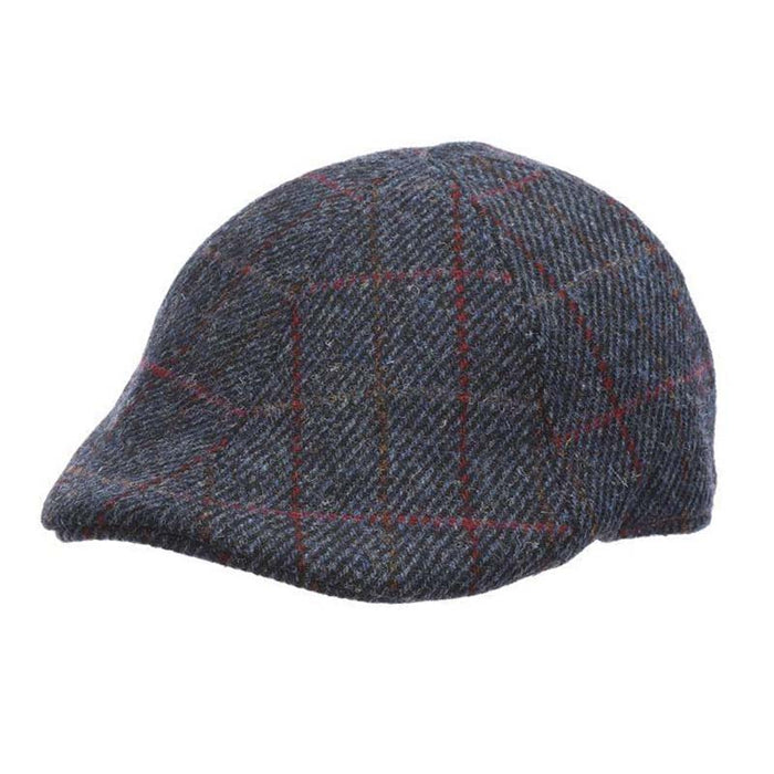 Specter Harris Tweed Wool Duckbill Cap - Stetson Hat Flat Cap Stetson Hats STW365 Navy Medium