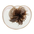 Spiral Flower with Feather Burst Fascinator Fascinator Something Special LA HTH2117BN Brown