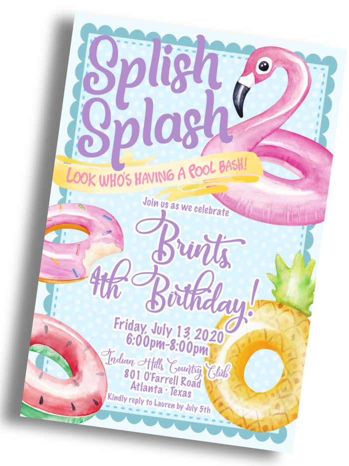 Splish Splash Birthday Invitation