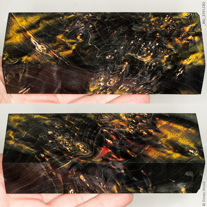 Stabilized box elder burl wood block