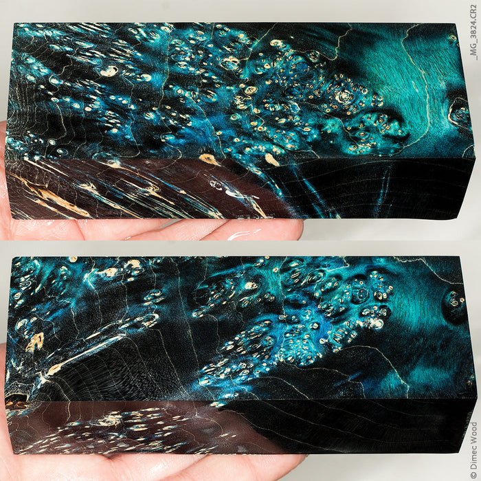Stabilized box elder burl wood block