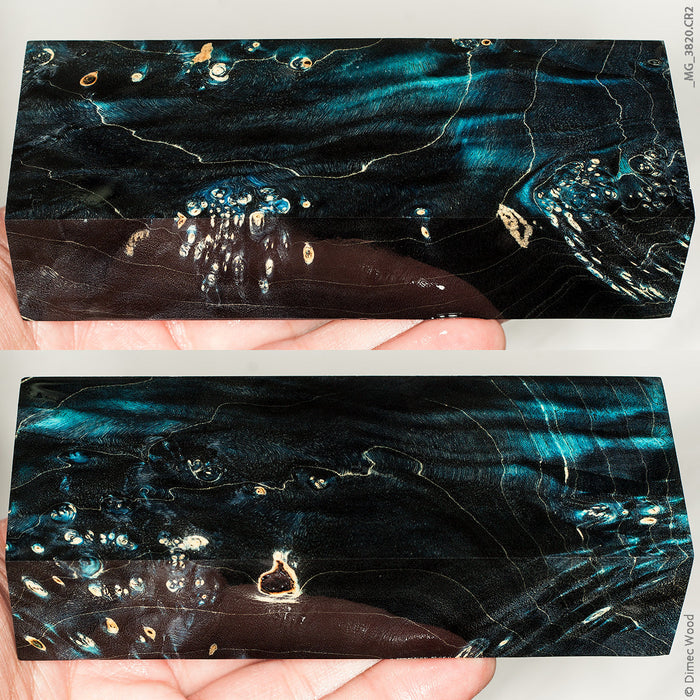 Stabilized box elder burl wood block