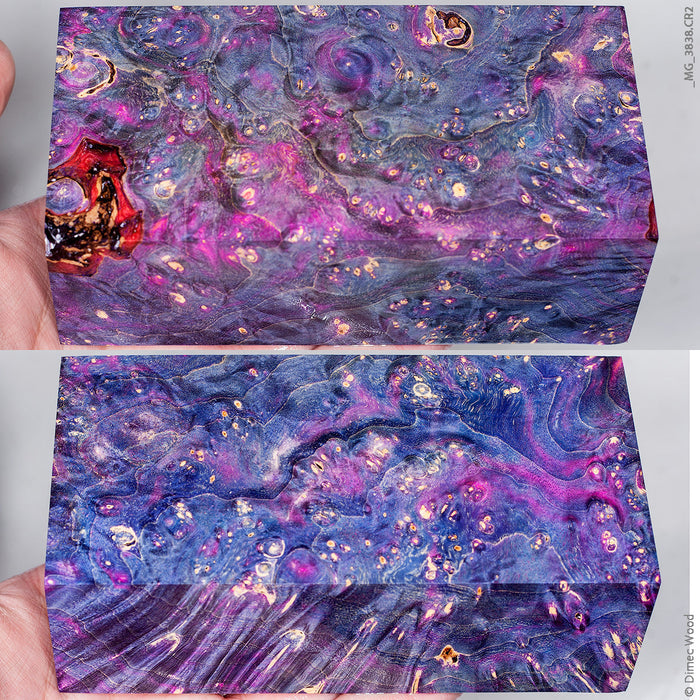 Stabilized box elder burl wood block