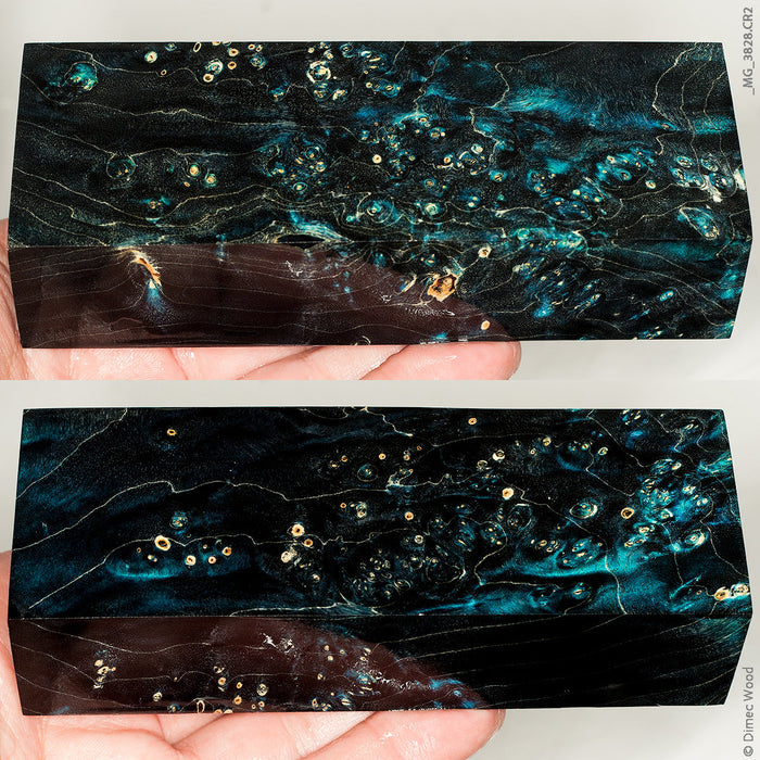 Stabilized box elder burl wood block