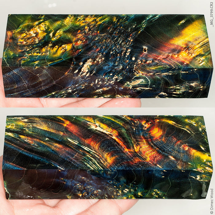 Stabilized box elder burl wood block