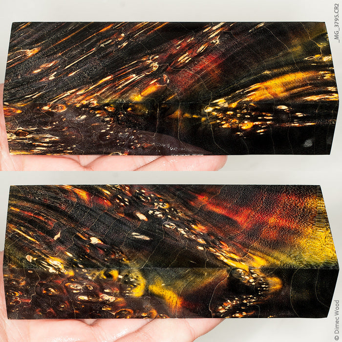 Stabilized box elder burl wood block