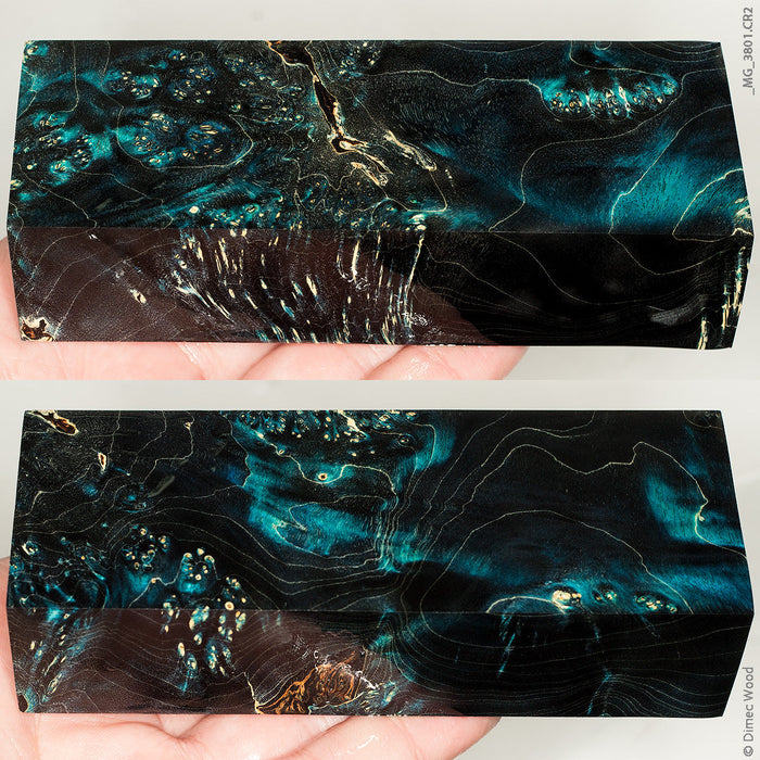 Stabilized box elder burl wood block