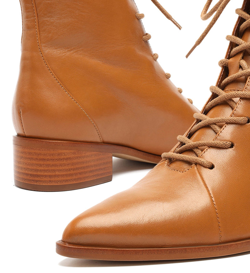 Steph Lace Up Leather Bootie Booties FALL 21