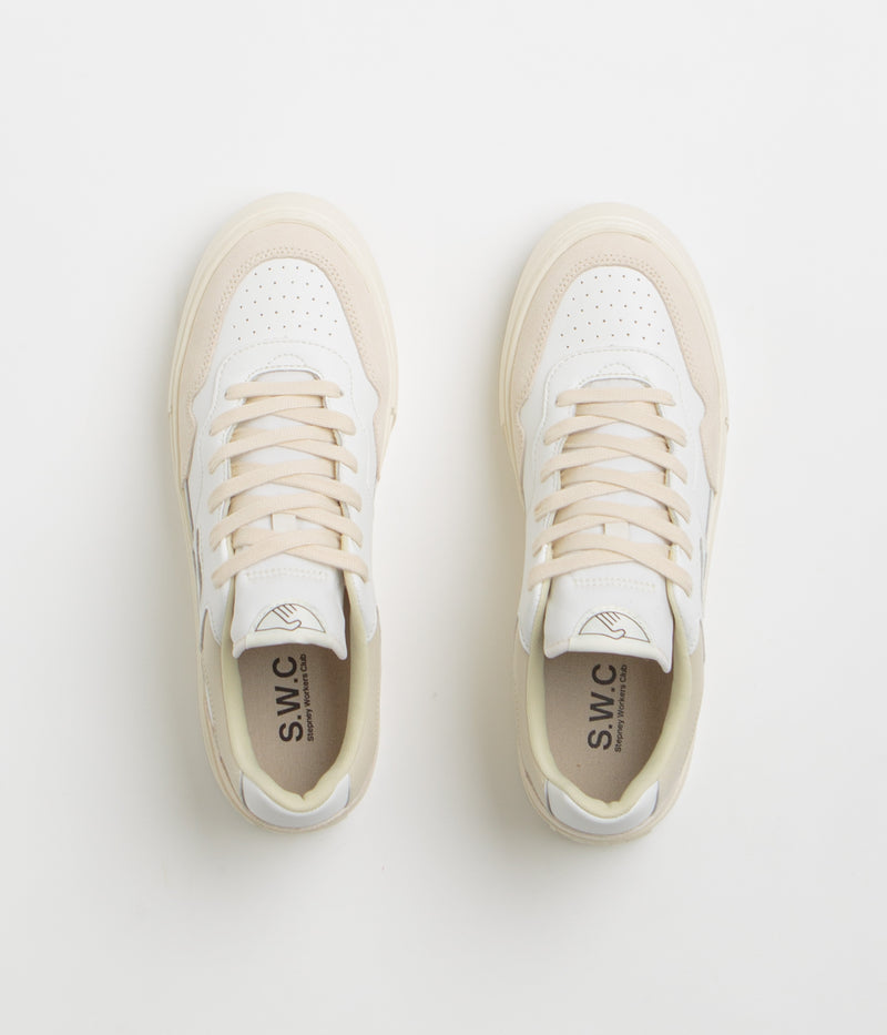 Stepney Workers Club Pearl Leather Shoes in Spring White