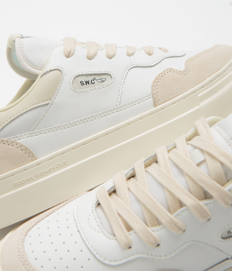 Stepney Workers Club Pearl Leather Shoes in Spring White